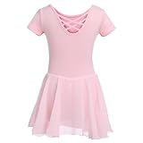 DGSHIRLDJO Kinder Ballettkleidung Mädchen Kurzarm Baumwolle Ballettkleid...