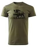 HUNT-G61 - T-Shirt für Jäger - Tshirt Herren - aus Baumwolle, Bequeme...