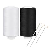 Simthread Nähgarn Quiltgarn Erschwingliches Allzweckgarn Weiß und Schwarz...