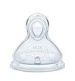 Nuk First Choice+ Flow Control Babyflaschensauger 6-18 Monate, Anti-Kolik...