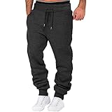 Generisch Herren Cargo Trousers for Men Uk Leggings, Schwarz, 3XL