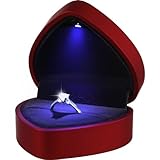 LED Ring Box Herzform Ring Schachtel Schmuckschatullen Geschenkbox für...