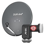 DUR-line MDA 60 Anthrazit - Digiatale 2 Teilnehmer Satellitenschüssel...