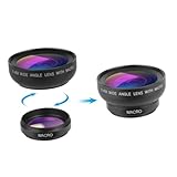 FONDOTIN Handy Kamera Set Weitwinkel Makro Linse Clip Kompatibel für...