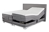 Boxspringbett ROM II 200x200 cm elektrisch verstellbar 2 Motoren Härtegrad...