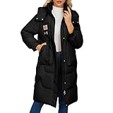 Ansenesna Winterjacke Damen Lang Mit Kapuze Wintermantel Damen Elegant Warm...