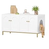 Hzuaneri Katzenschrank für 2 Katzen, 119cm Versteckte...