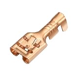 Heschen 100 Stück Flachsteckhülsen 6,3 mm Messing nicht isoliert für...