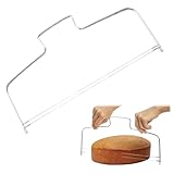 Tortenbodenteiler, Tortenschneider mit 2 gezahnten Schneiddrähten, 32 cm...