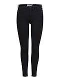 ONLY Damen Skinny Fit Ankle Jeans | Stretch Black Denim Hose | ONLKENDELL...