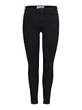 Damen ONLY Skinny Fit Ankle Jeans | Stretch Black Denim Hose | ONLKENDELL...