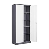 Aktenschrank Aufbewahrungsschrank mit Schloss Stahlschrank Stahlspind...