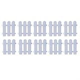 BlesConi Garten-Zaunplatte aus Kunststoff, 19 x 20 cm, weiß, 10 Stück,...