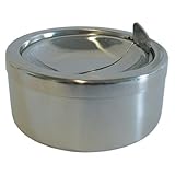 BURI Aschenbecher mit Deckel 12x6,5cm Sturmaschenbecher für draußen...