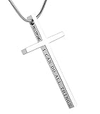 HZMAN Philipper 4:13 Kreuz Kette für Herren Inspirierend Bibel Vers...