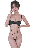 DEDLSEME Damen Dessous Sexy Bodysuit Eröffnung Unten Rollenspiel...