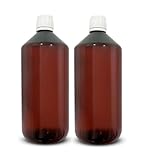 Generisch 2 x 1 Liter PET Braun Apothekerflasche Leerflasche Plastik...