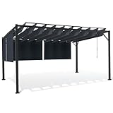 IDMarket - Pergola Luxe Edition, verstellbare Lamellen, 3 x 4 m und 4...