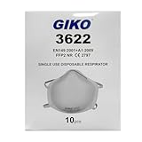 GIKO FFP2 Staubmaske Packung zu 10 - Einweg-FFP2-Atemschutzmaske mit 5...