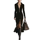 CHIACJYRSEDK Abendkleid Damen Lang Etuikleid Elegant Kleid mit Schlitz...