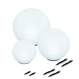 Esotec Solarkugeln Basic, Multicolor, 3er Set, 7 Leuchtfarben, Farbwechsel,...