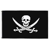 AZ FLAG Flagge Pirat Jack Rackham 90x60cm - Piraten Totenkopf Fahne 60 x 90...