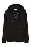 C&A Herren Sweatjacke, Kapuzenjacke aus Baumwolle schwarz XL