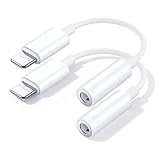 2 Pack iPhone Aux Adapter 【Apple MFi Zertifiziert】 Lightning auf Klinke...