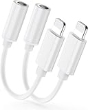 2 Pack iPhone Aux Adapter 【MFi Zertifiziert】 Lightning auf Klinke...