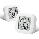 Flintronic Mini LCD Thermometer, 2 Stück Digital Thermometer Innen,...