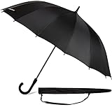 Sternenfunke Regenschirm groß XXL schwarz Ø120 cm, großer Stockschirm...