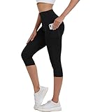 Merlvida Capri Leggings Damen High Waist 3/4 Sport Leggins mit Taschen...