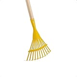 Rekord Laubbesen für Kinder (Metall, Gelb) mit 11 Zinken und 76 cm Stiel...
