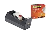 Scotch C38 Tischabroller Crystal Klebeband, Schwarz, Standard, 1 Rolle, 19...