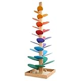 Klangbaum Holz Murmelbahn Regenbogen Kugelbahn groß Musik Baum Spielzeug...