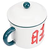 OFFSCH Mahjong-Keramikbecher Emaillebecher Tasse für Wasser Kaffee...