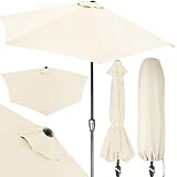 Kingsleeve® Sonnenschirm Halbrund 2,7m Abdeckung UV-Schutz 80+ Balkon...