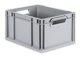 aidB Eurobox NextGen Grip, 400x300x220 mm, Griffe offen, robuste Plastikbox...