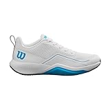 Wilson Herren Rush PRO LITE Tennisschuh, White/Atomic Blue/Navy Blazer, 42...