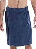 FEESHOW Herren Saunakilt Frottee Saunatuch Sarong Wickeltuch mit...