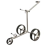 Edelstahl 3 Rad Golftrolley klappbar Fasan matt