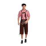 Outfit Herren Oktoberfest, Tracht Herren Komplettset, Lederhose mit...