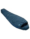 VAUDE Mumienschlafsack Sioux 800 II Blau, atmungsaktiver 3-Jahreszeiten...