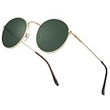 HENGOSEN Sonnenbrille Herren Rund Sunglasses-Men: Polarisiert Runde...