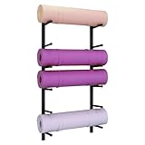 Vertikaler Yogamattenhalter, 9-stufiges Wandregal – Metall-Handtuch- und...