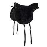 QHP - Bareback Pad Super Soft, Reitpad, Schwarz, Weich (Schwarz/Schwarz,...