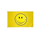 Stormflag Gelbe Smiley-Fahne 90x150cm Festival-Fahne 3x5ft Polyester 90g...