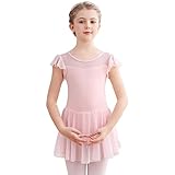 Aiseyi Ballettkleidung Mädchen Ballettkleid Kurzarm Ballett Trikot...