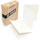 Japun - 50er Set blanko Falt-Karten - Klapp-Karten zum gestalten,...