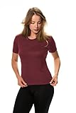 Merino.tech 100% Merino Shirt Damen Wandern - Merinowolle Tshirt Damen...